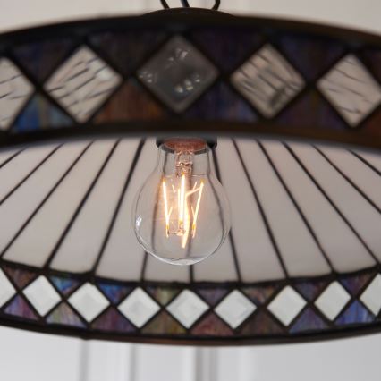 Endon 112196 - Luster na lancu Tiffany FARGO 1xE27/60W/230V Ø 41,5 cm