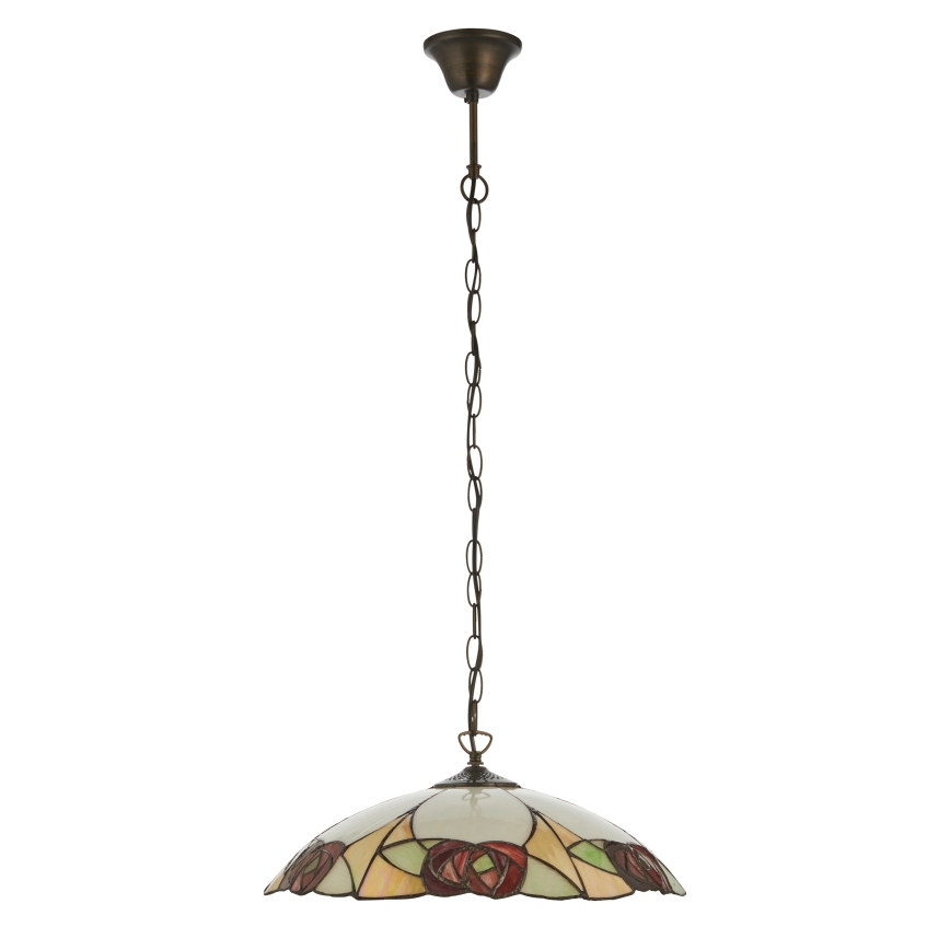 Endon 112197 - Luster na lancu Tiffany INGRAM 1xE27/60W/230V Ø 45 cm