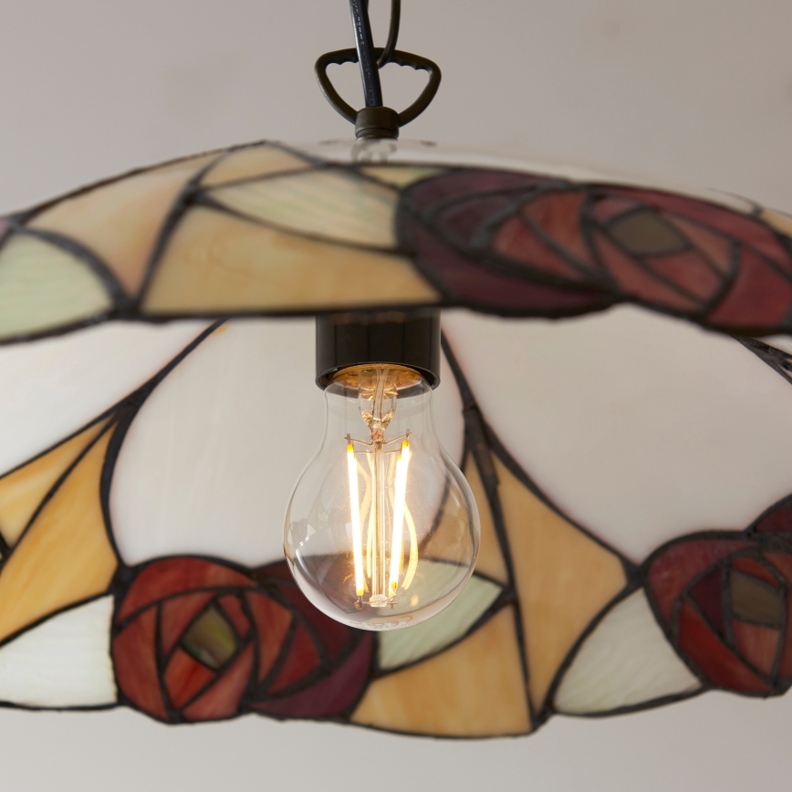 Endon 112197 - Luster na lancu Tiffany INGRAM 1xE27/60W/230V Ø 45 cm