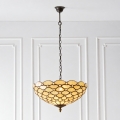 Endon 112226 - Luster na lancu Tiffany PEARL 1xE27/10W/230V Ø 45 cm