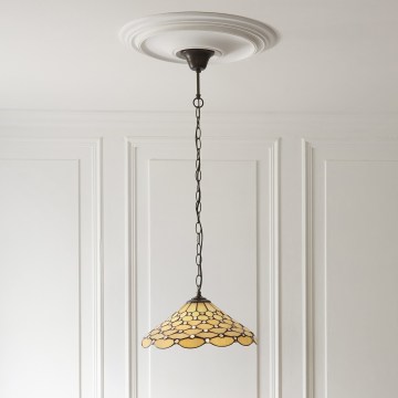 Endon 112226 - Luster na lancu Tiffany PEARL 1xE27/10W/230V Ø 45 cm