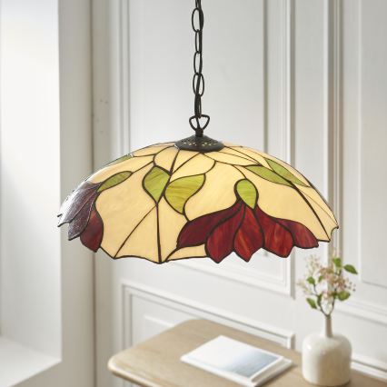 Endon 112246 - Luster na lancu Tiffany BOTANICA 1xE27/60W/230V Ø 45 cm