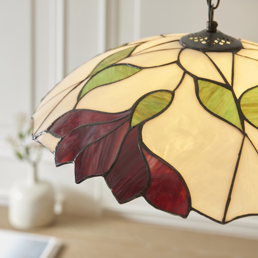 Endon 112246 - Luster na lancu Tiffany BOTANICA 1xE27/60W/230V Ø 45 cm