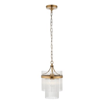 Endon 112572 - Luster na lancu MARIETTA 1xE27/10W/230V mesing/prozirno