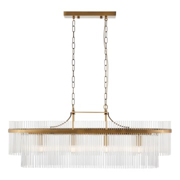 Endon 112573 - Luster na lancu MARIETTA 4xE14/6W/230V mesing/prozirna