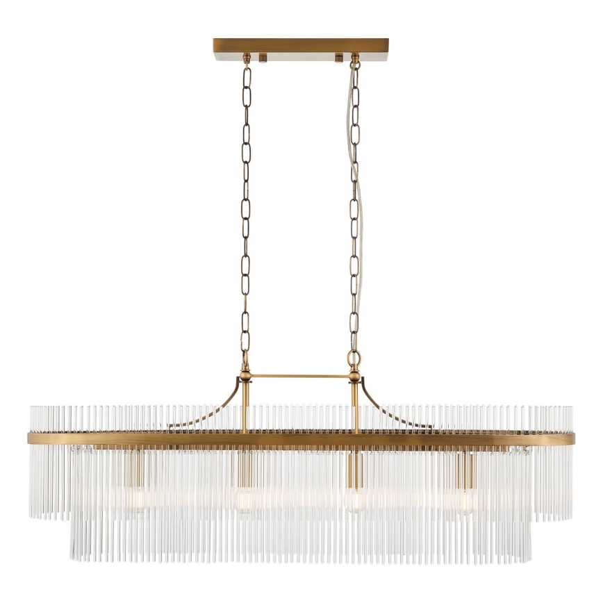 Endon 112573 - Luster na lancu MARIETTA 4xE14/6W/230V mesing/prozirna
