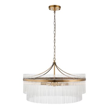 Endon 112574 - Luster na lancu MARIETTA GRAND 7xE14/7W/230V mesing/proziran