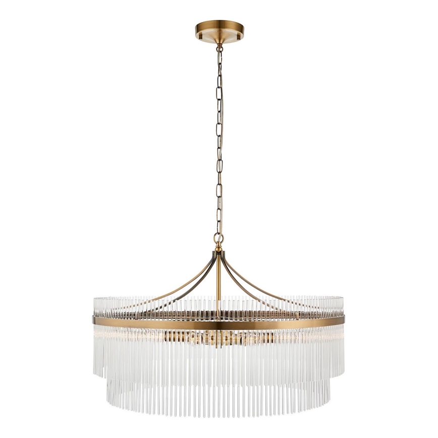 Endon 112574 - Luster na lancu MARIETTA GRAND 7xE14/7W/230V mesing/proziran