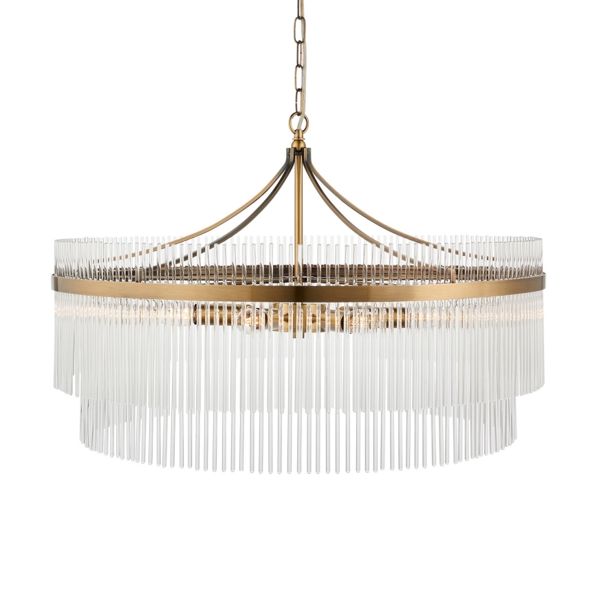 Endon 112574 - Luster na lancu MARIETTA GRAND 7xE14/7W/230V mesing/proziran