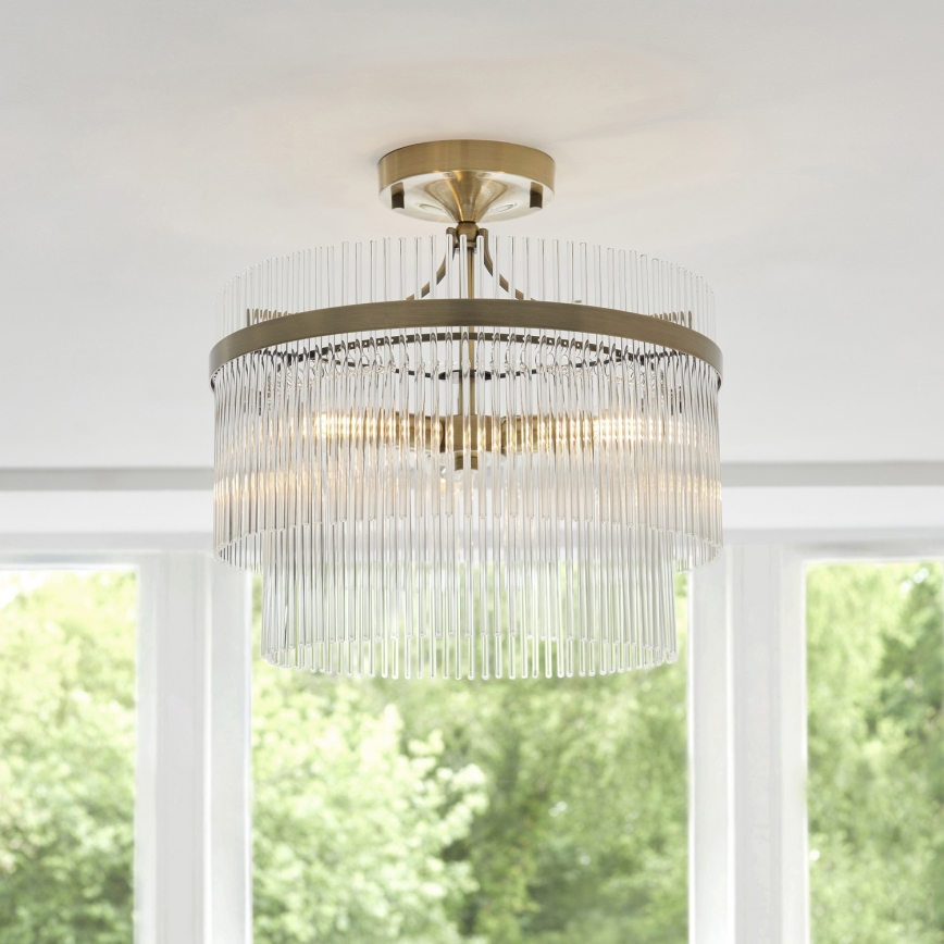 Endon 112575 - Nadgradni luster MARIETTA 3xE14/7W/230V mesing/prozirna