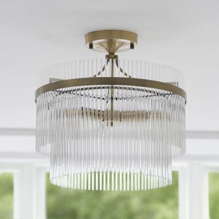 Endon 112575 - Nadgradni luster MARIETTA 3xE14/7W/230V mesing/prozirna