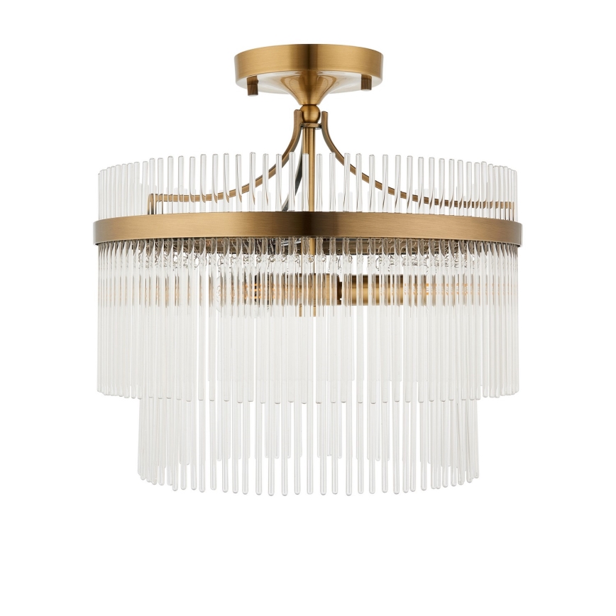 Endon 112575 - Nadgradni luster MARIETTA 3xE14/7W/230V mesing/prozirna
