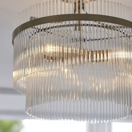 Endon 112575 - Nadgradni luster MARIETTA 3xE14/7W/230V mesing/prozirna