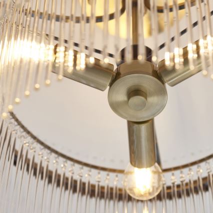 Endon 112575 - Nadgradni luster MARIETTA 3xE14/7W/230V mesing/prozirna