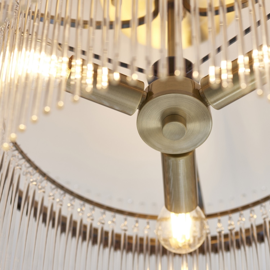 Endon 112575 - Nadgradni luster MARIETTA 3xE14/7W/230V mesing/prozirna