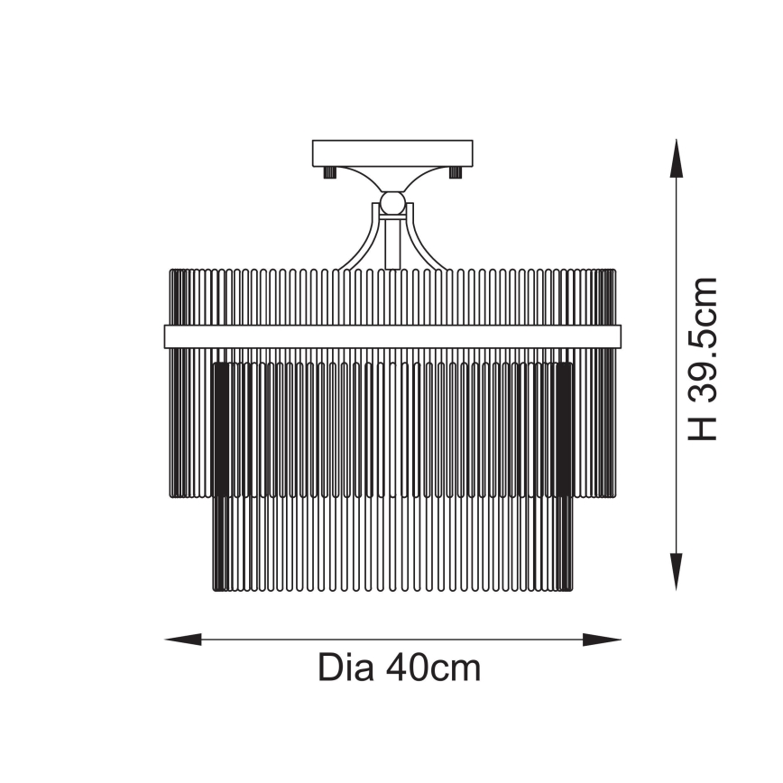 Endon 112575 - Nadgradni luster MARIETTA 3xE14/7W/230V mesing/prozirna
