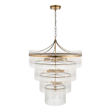 Endon 112576 - Luster na lancu MARIETTA 16xE14/6W/230V mesing/prozirna