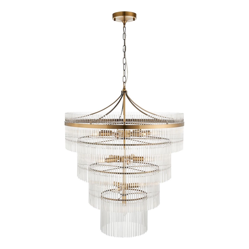 Endon 112576 - Luster na lancu MARIETTA 16xE14/6W/230V mesing/prozirna