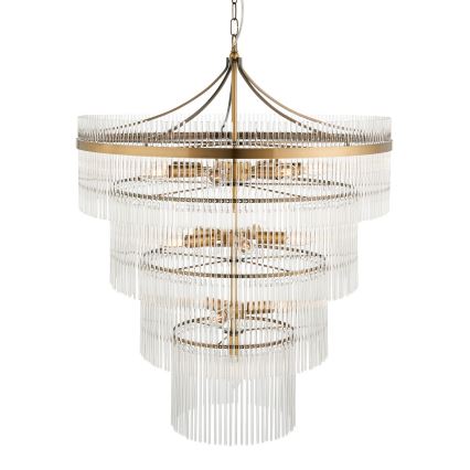 Endon 112576 - Luster na lancu MARIETTA 16xE14/6W/230V mesing/prozirna