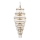 Endon 112793 - Luster na lancu MARIETTA GRAND 21xE14/6W/230V mesing/prozirna