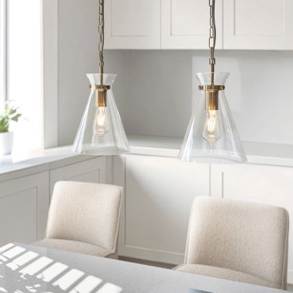 Endon 112859 - Luster na lancu HARLOW 1xE27/10W/230V mesing