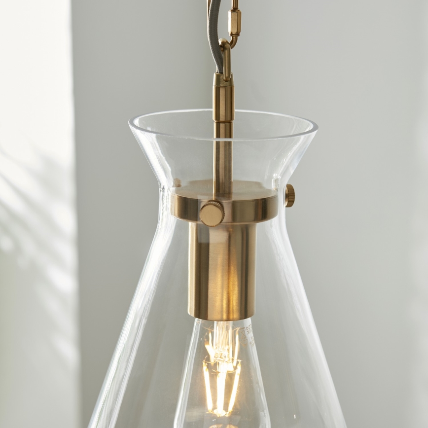Endon 112859 - Luster na lancu HARLOW 1xE27/10W/230V mesing