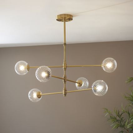 Endon 114039 - Luster na šipci 6xG9/3,2W/230V zlatni