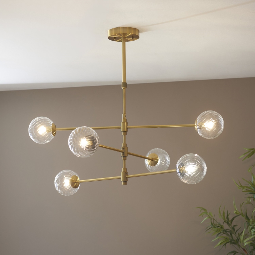 Endon 114039 - Luster na šipci 6xG9/3,2W/230V zlatni