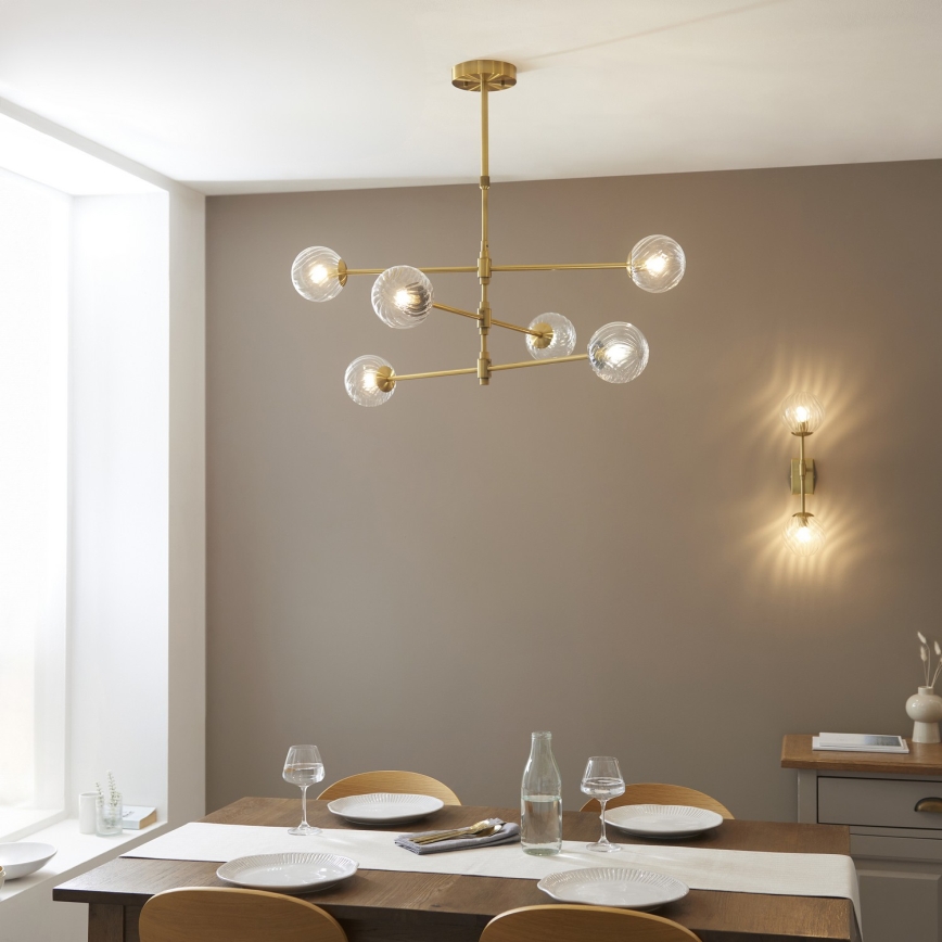 Endon 114039 - Luster na šipci 6xG9/3,2W/230V zlatni