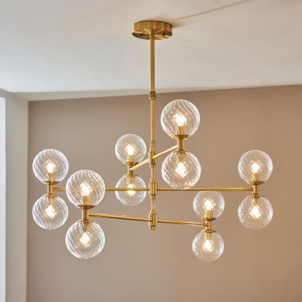 Endon 114041 - Luster na šipci 12xG9/3,2W/230V zlatni