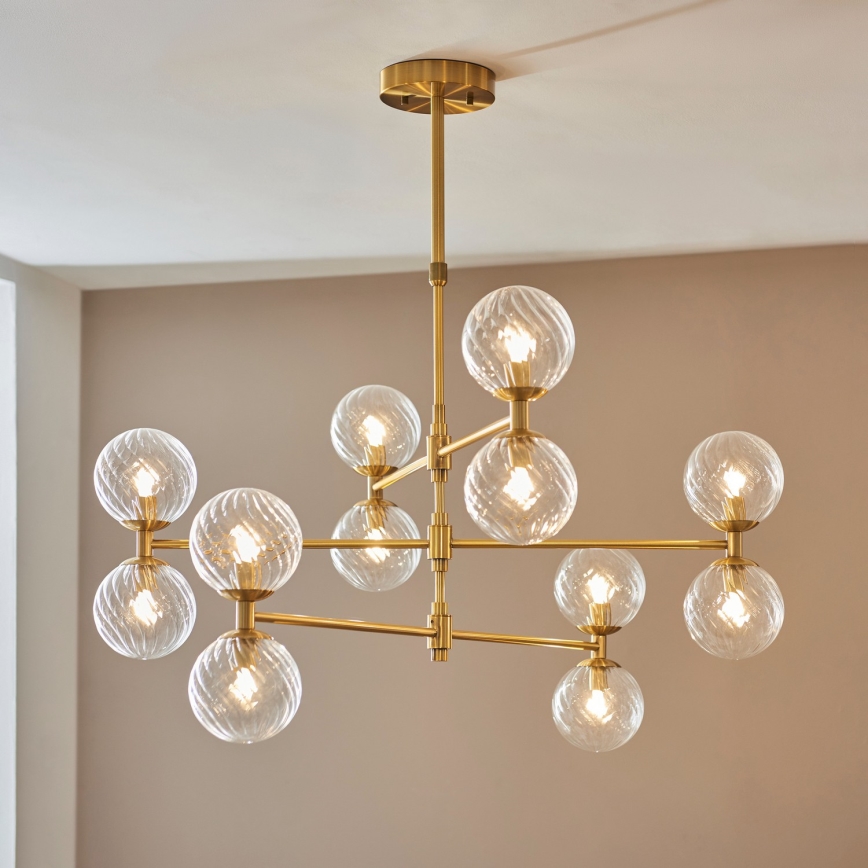 Endon 114041 - Luster na šipci 12xG9/3,2W/230V zlatni