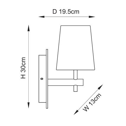 Endon 114200 - Zidna svjetiljka 1xE14/7W/230V bež/zlatna