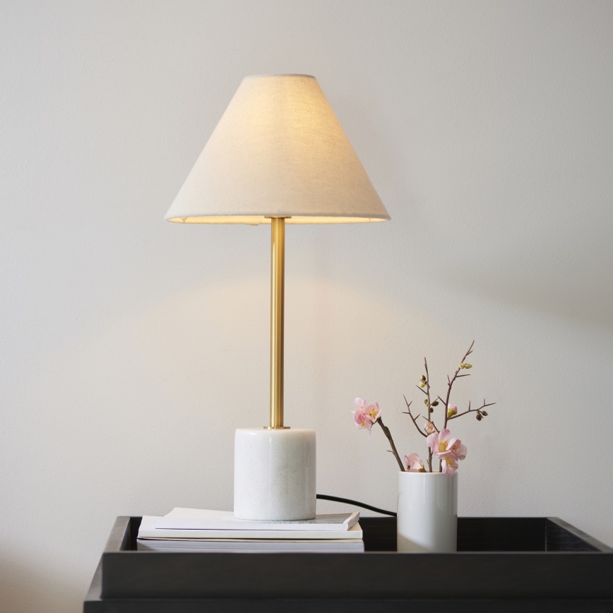 Endon 114211 - Stolna lampa 1xE14/7W/230V bež/mesing