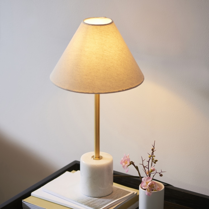 Endon 114211 - Stolna lampa 1xE14/7W/230V bež/mesing