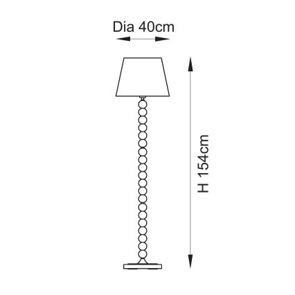 Endon 114632 - Podna lampa HIGGLEDY 1xE27/10W/230V bež