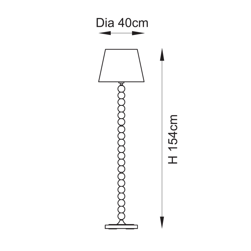Endon 114632 - Podna lampa HIGGLEDY 1xE27/10W/230V bež