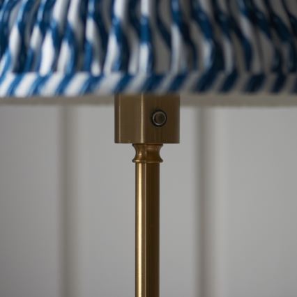 Endon 114778 - LED Prigušiva punjiva podna lampa BURLEY LED/1,5W/5V mesing/plava