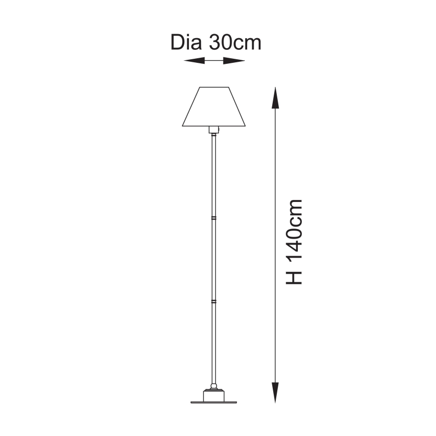 Endon 114778 - LED Prigušiva punjiva podna lampa BURLEY LED/1,5W/5V mesing/plava