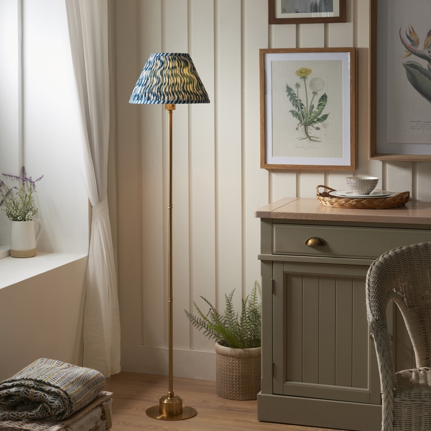 Endon 114778 - LED punjiva podna lampa s prigušivanjem BURLEY LED/1,5W/5V 3600 mAh mesing/plava
