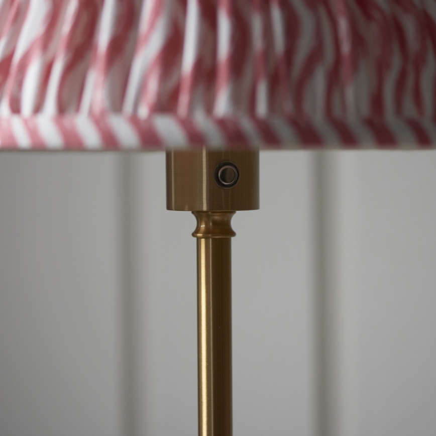 Endon 114786 - LED Prigušiva punjiva podna lampa BURLEY LED/1,5W/5V mesing/ružičasta