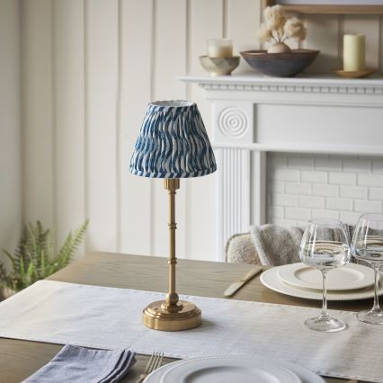 Endon 114796 - LED Prigušiva punjiva stolna lampa BURLEY LED/1,5W/5V mesing/plava