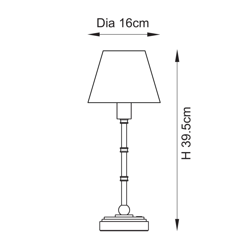 Endon 114796 - LED Prigušiva punjiva stolna lampa BURLEY LED/1,5W/5V mesing/plava
