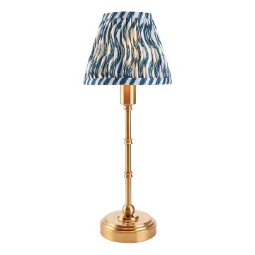 Endon 114796 - LED Prigušiva punjiva stolna lampa BURLEY LED/1,5W/5V mesing/plava