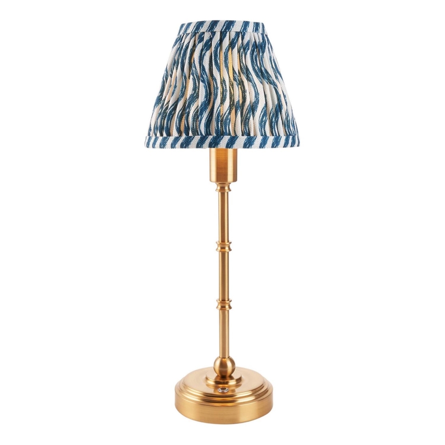 Endon 114796 - LED Prigušiva punjiva stolna lampa BURLEY LED/1,5W/5V mesing/plava