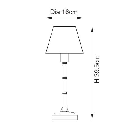Endon 114800 - LED Prigušiva punjiva stolna lampa BURLEY LED/1,5W/5V mesing/zelena