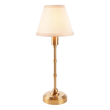 Endon 114811 - LED punjiva stolna lampa BURLEY s mogućnošću prigušivanja LED/1,5W/5V 3600 mAh mesing/bijela