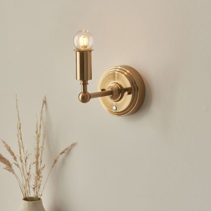 Endon 114817 - LED zidna lampa s punjivom baterijom i mogućnošću prigušivanja BURLEY LED/1,5W/5V 3600 mAh mesing/ružičasta