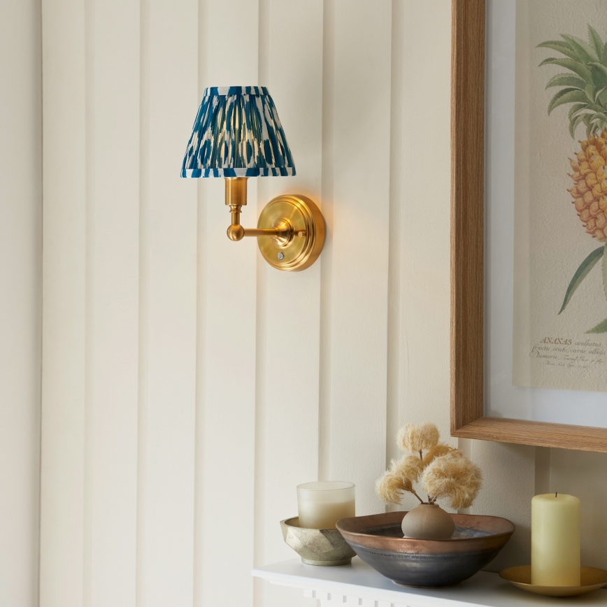 Endon 114827 - LED zidna lampa s mogućnošću prigušivanja, punjiva BURLEY LED/1,5W/5V 3600 mAh mesing/plava