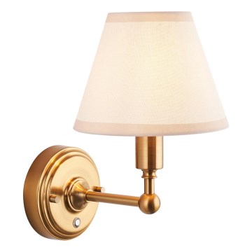 Endon 114830 - LED Prigušiva punjiva zidna lampa BURLEY LED/1,5W/5V 3600 mAh mesing/krem
