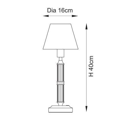 Endon 114838 - LED Prigušiva punjiva stolna lampa MORTON LED/1,5W/5V 3600 mAh mesing/zelena